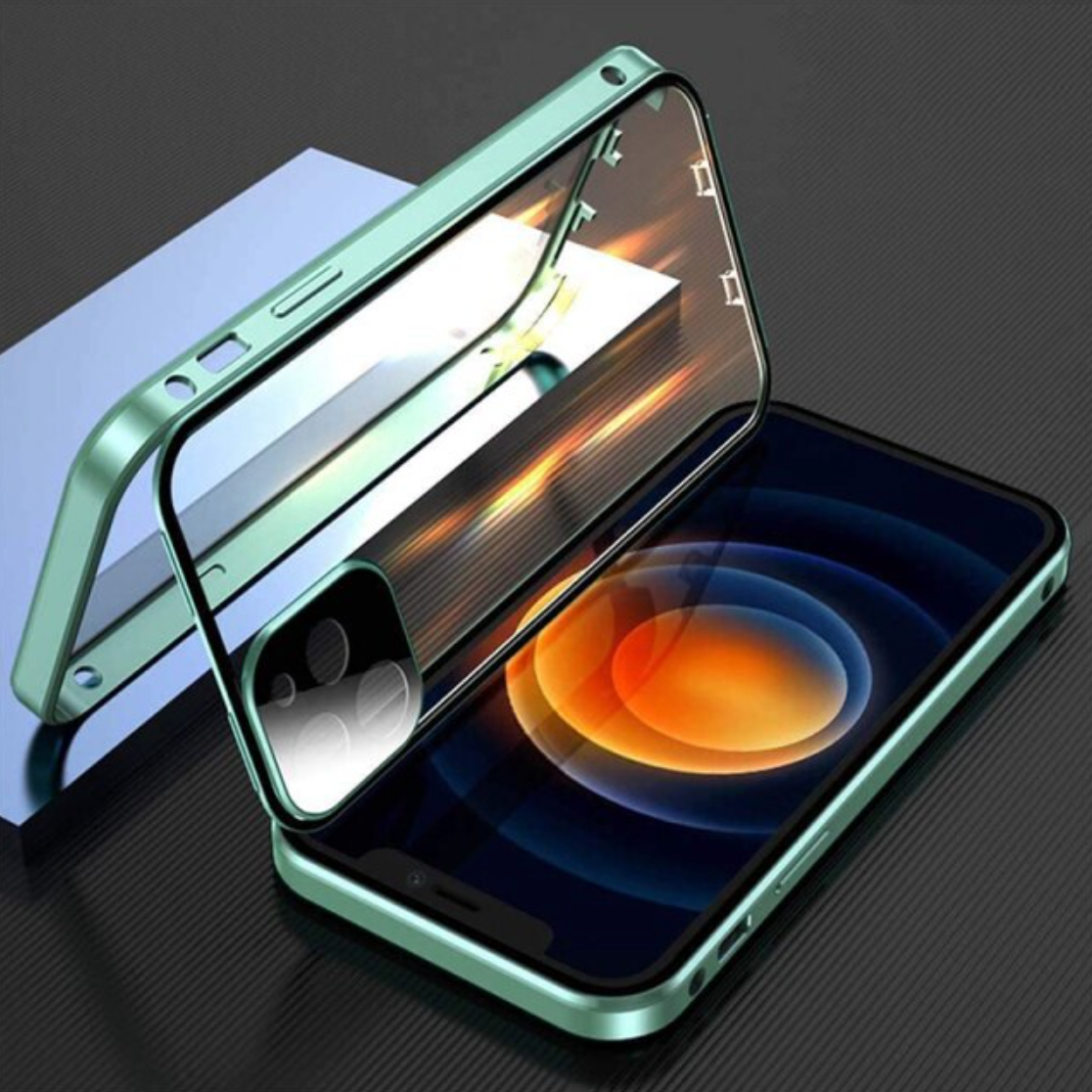 WonderCase kabelloses Laden für iPhone in grüner Farbe
