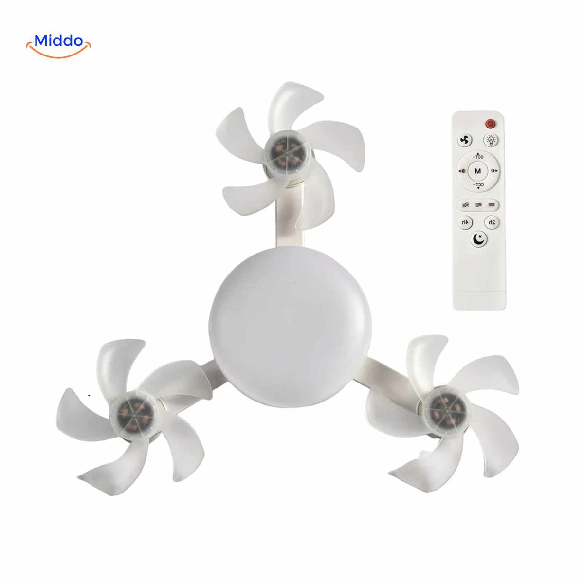 aeroglow Ventilatorlampe kompakte Version mit drei Ventilatoren und Fernbedienung