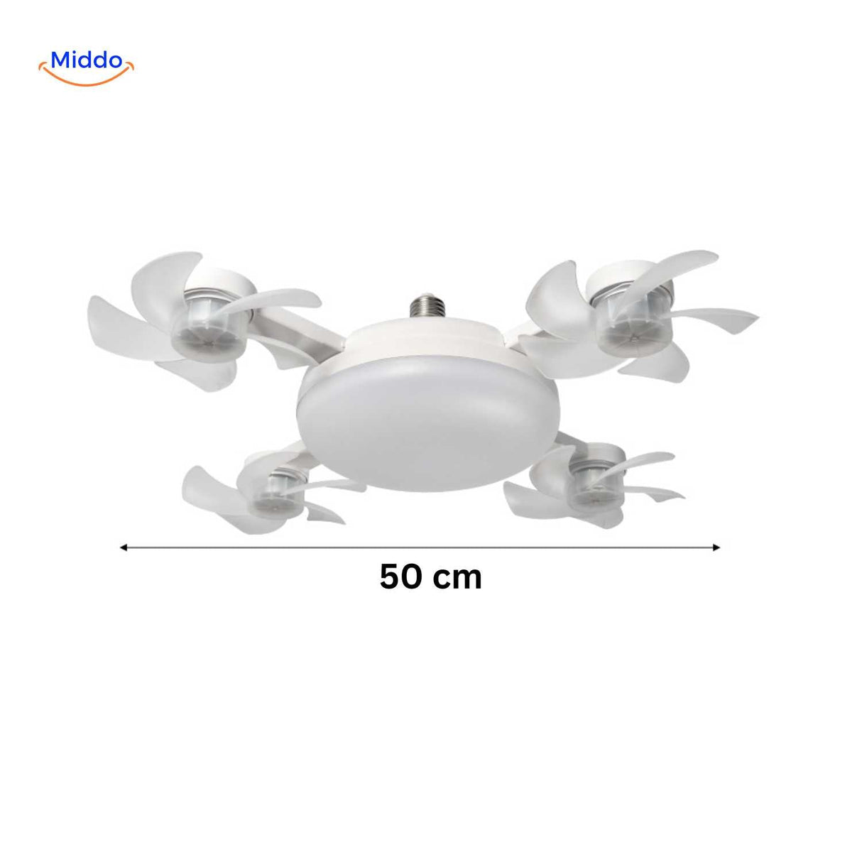 aeroglow Ventilatorlampe LED-Lampe mit Ventilator 50cm für den Hausgebrauch