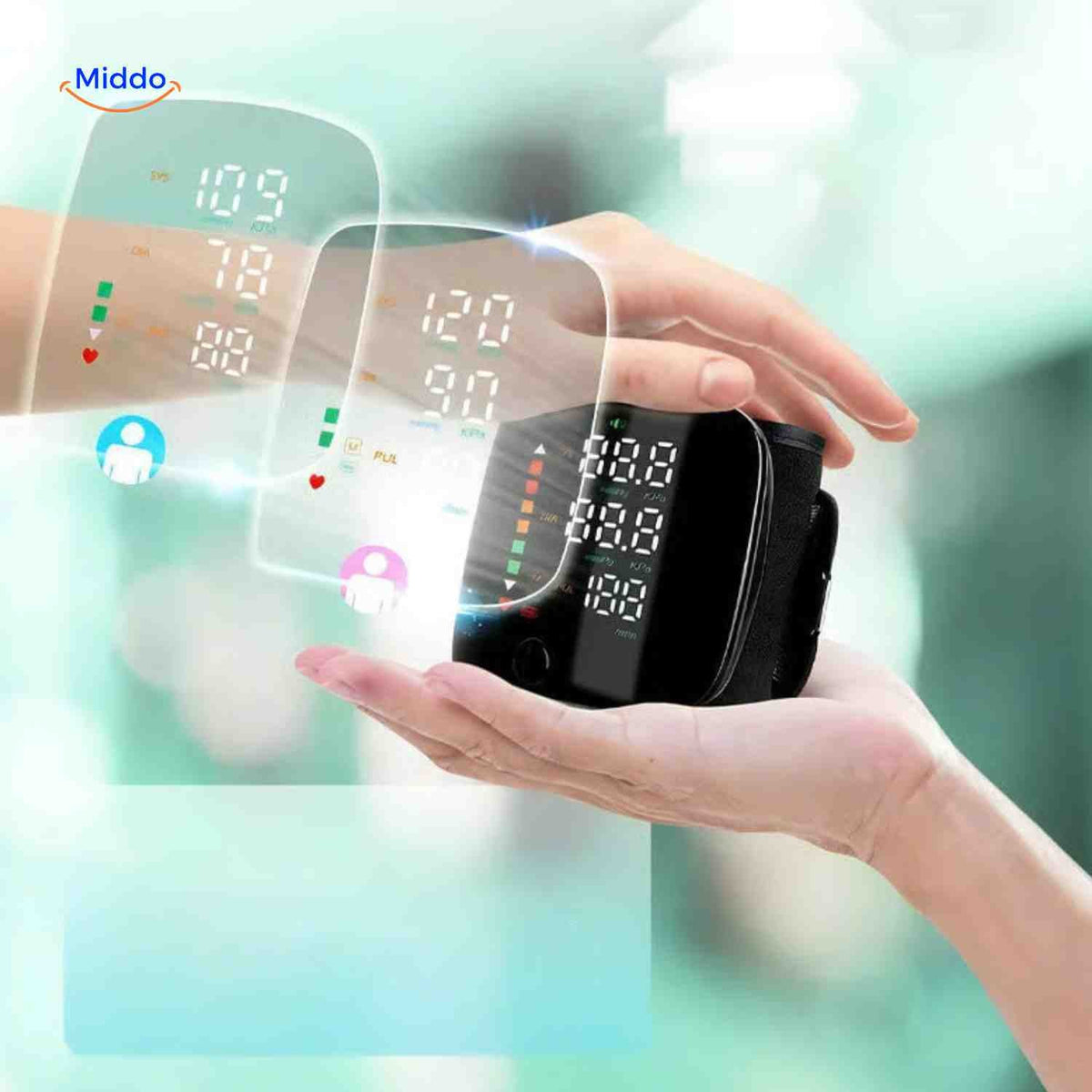 Blutdruckmessgerät für das Handgelenk – digitale Pulsmessung bei