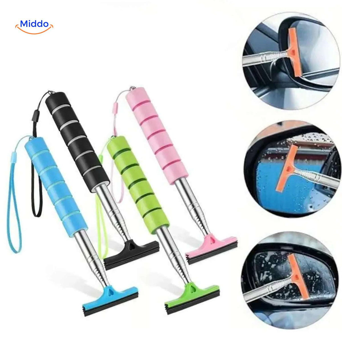 clearwipe Auto Glasreiniger mehrfarbige Mini-Wischer mit Gummischaber