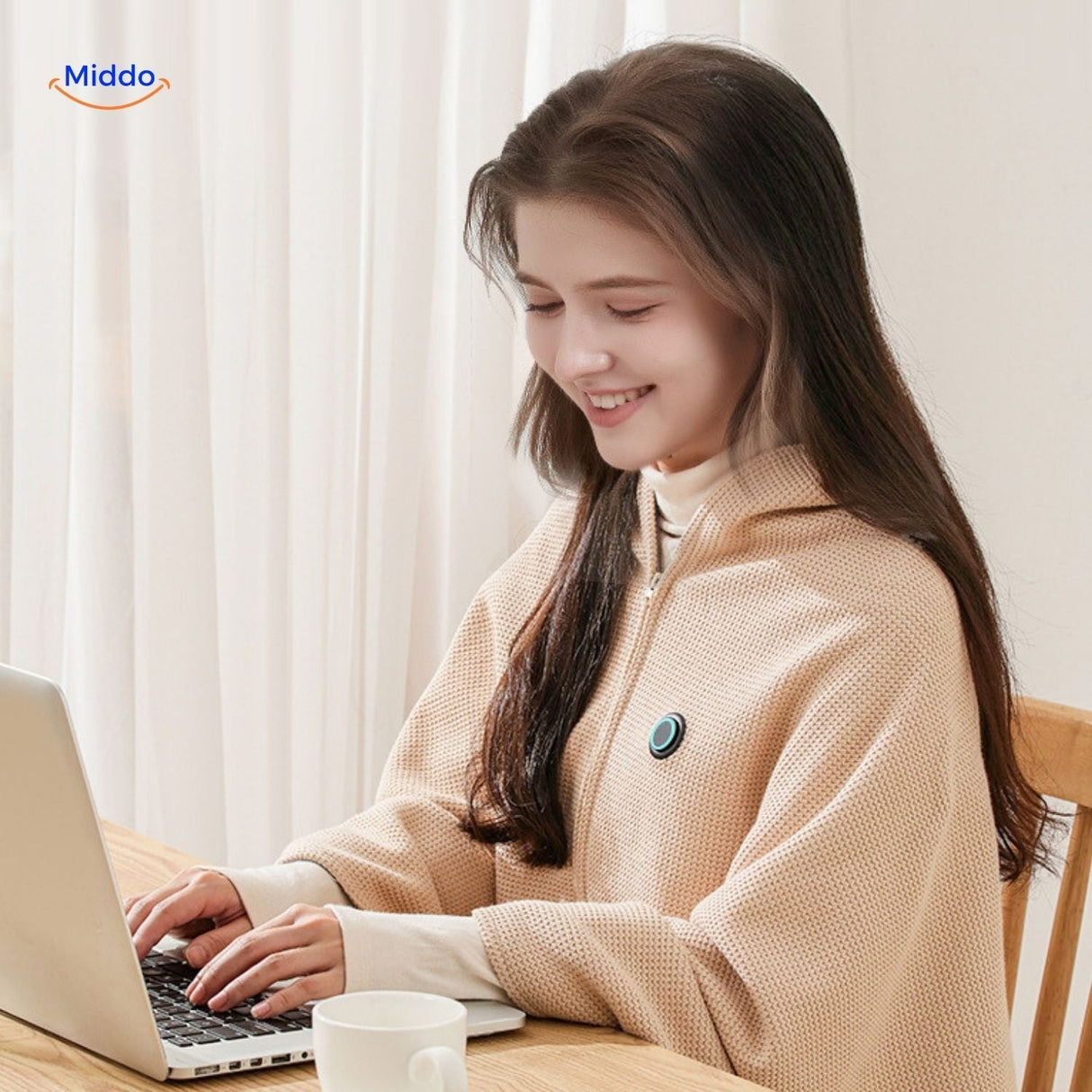 CozyWarm USB beheizbarer Umhang – Ansicht 4