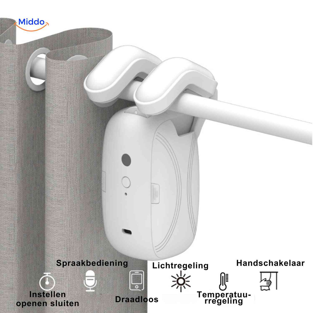 curtana Gardinenmotor automatisches Vorhangsystem mit Sprach- und Lichtsteuerung