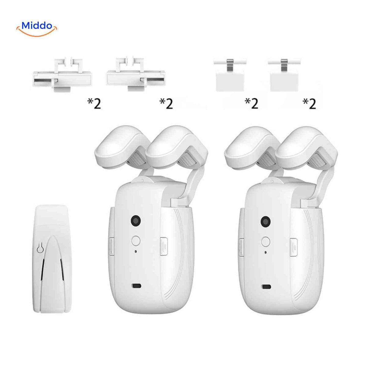 curtana Vorhangmotor Duo-Set mit Touch-freier Fernbedienung und Schienenclips www.middo.de