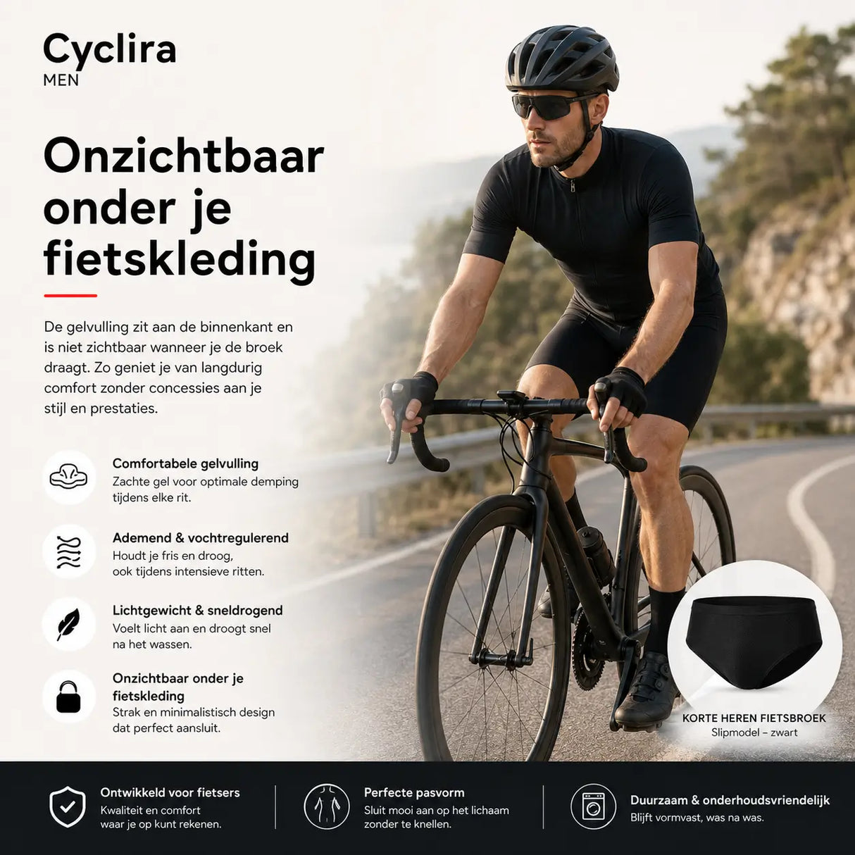 Cyclira Men™ Herren-Fahrradhose, Produktbild 5