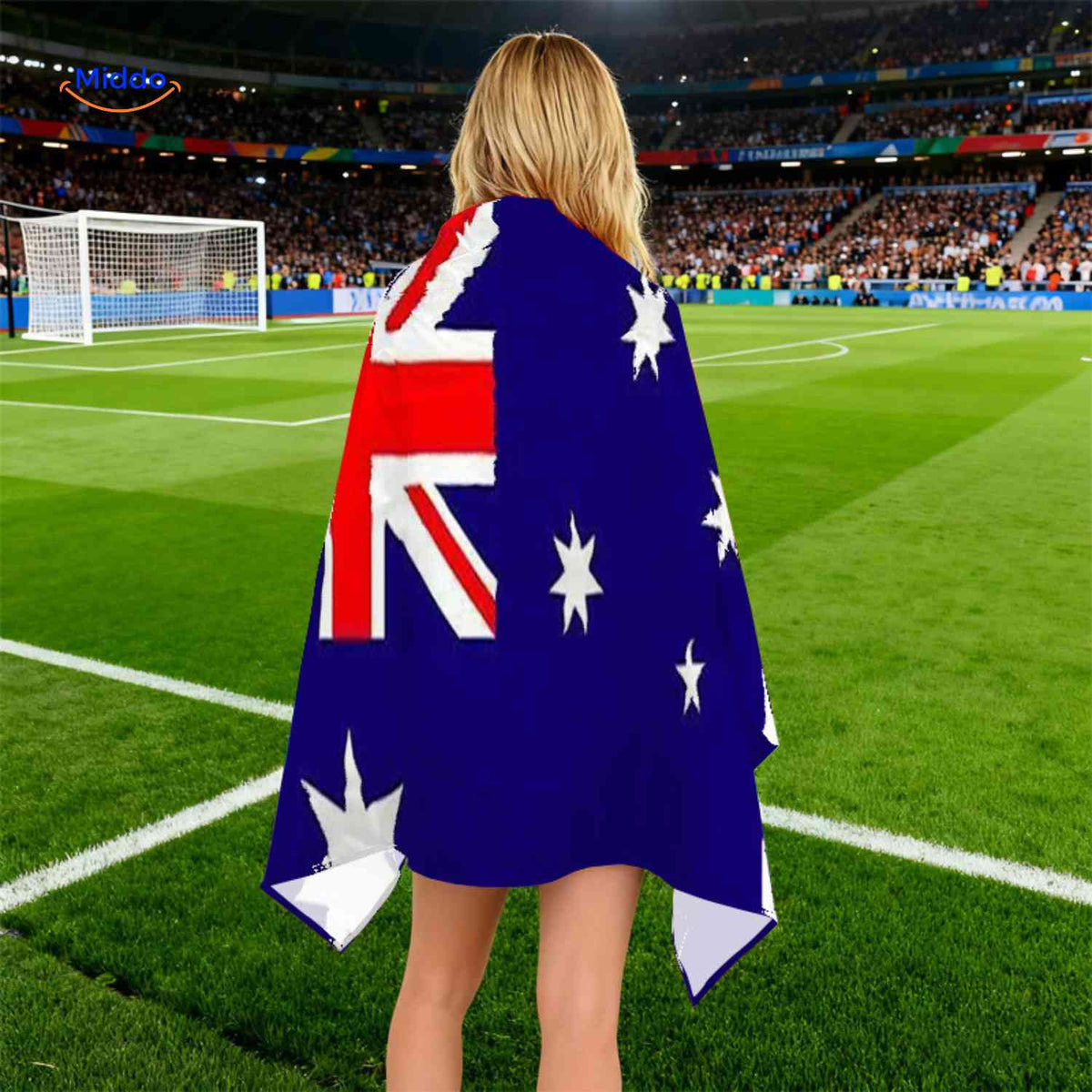 flagora Cape Australien FlaggenCape Fußballfeld Fan www.middo.de