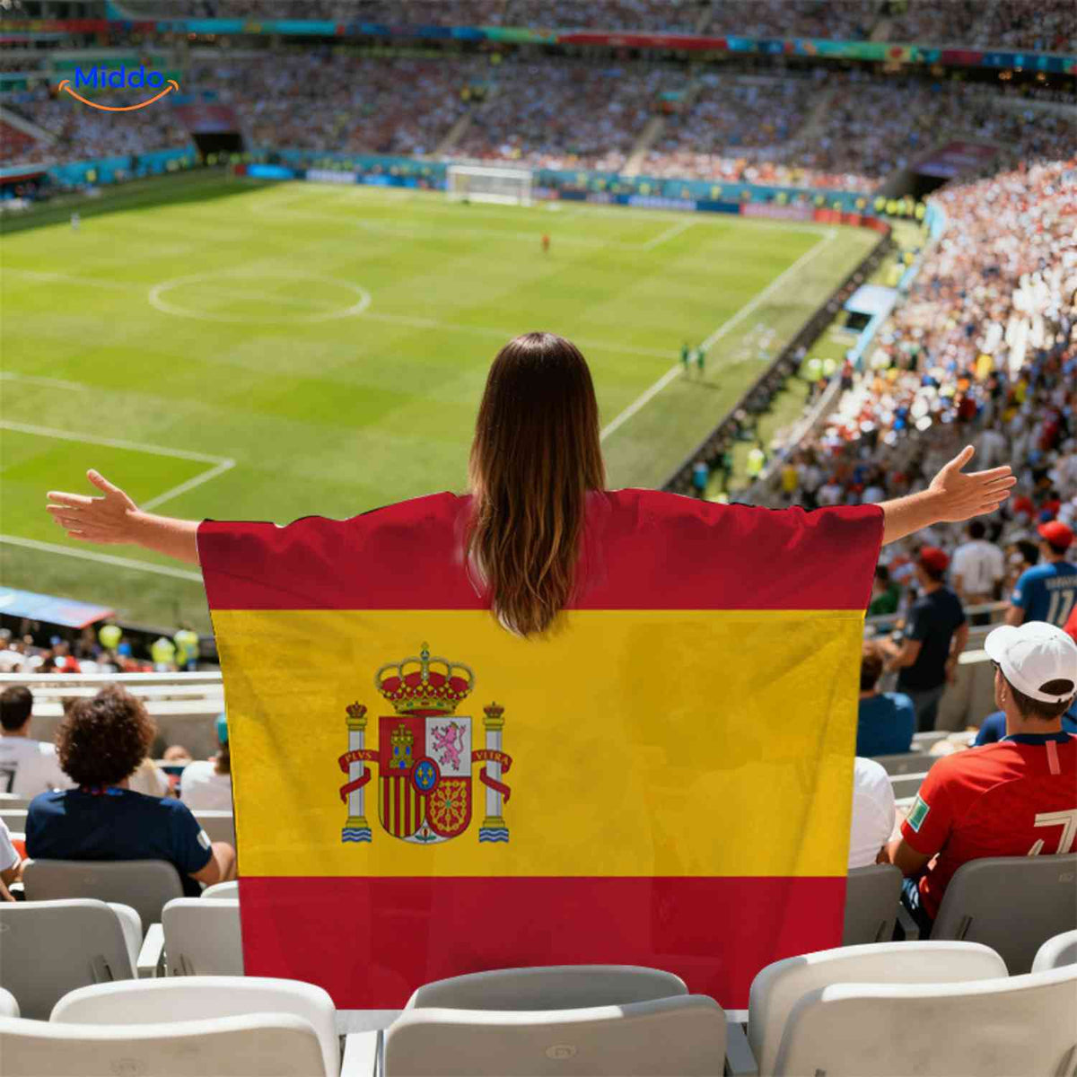 flagora Cape Spanien FlaggenCape Stadion Fan www.middo.de