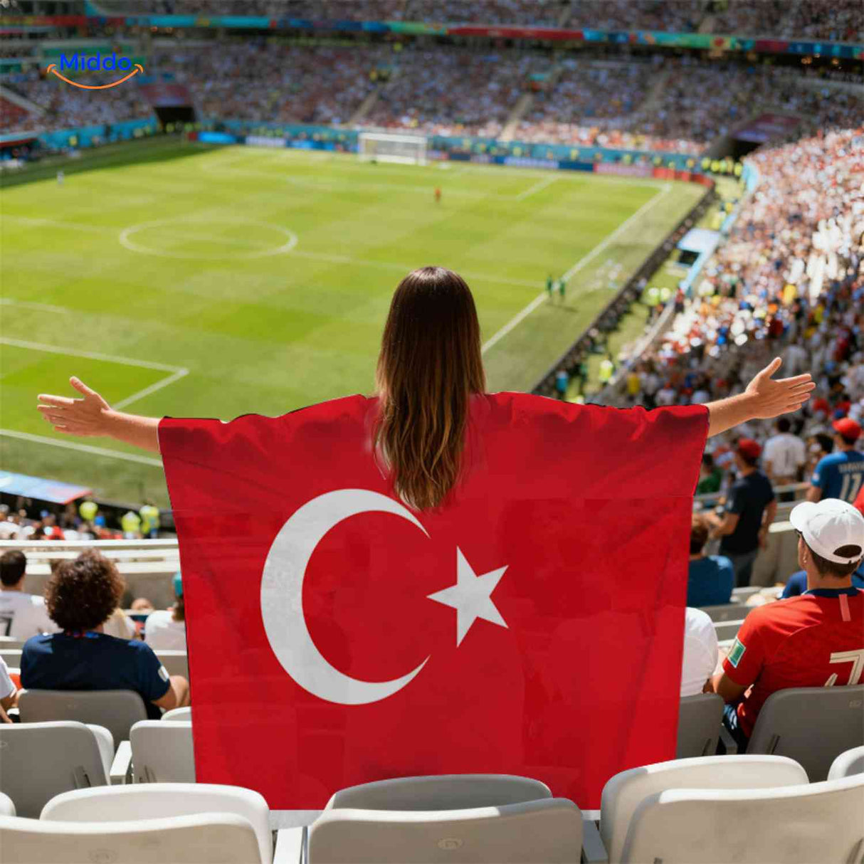 flagora Cape Türkei FlaggenCape Stadion Fan www.middo.de