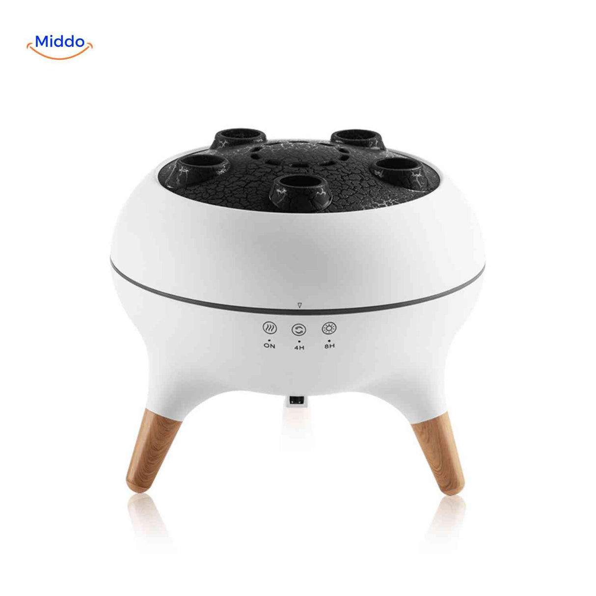 flamora Diffusor moderner Aroma Diffusor mit Holzoptik Füßen