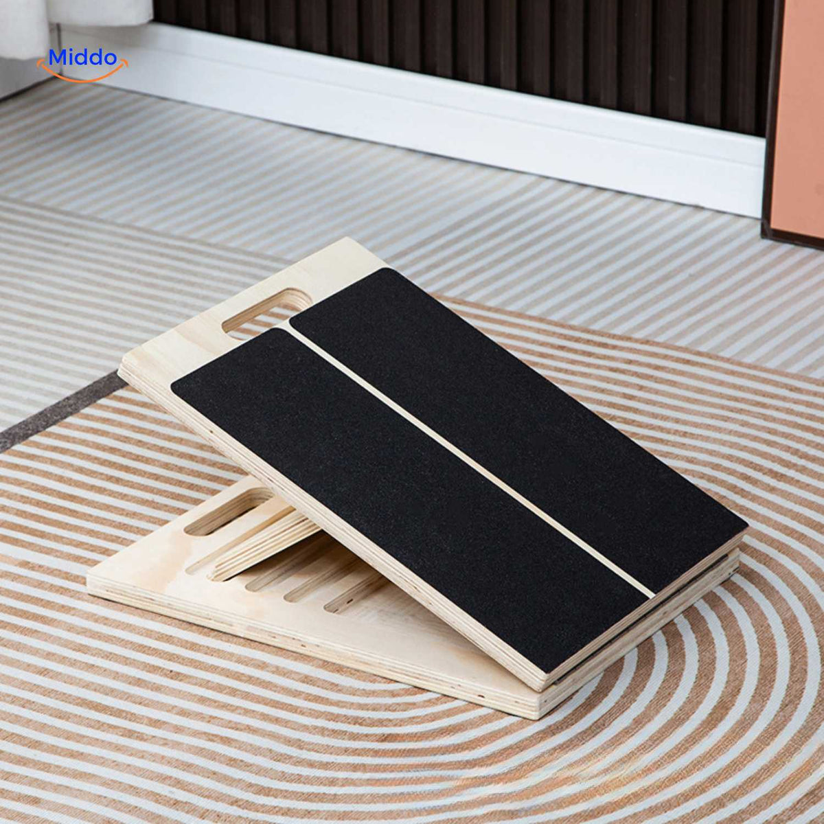 flexiplank Stretchboard rutschfest Holz Stretchbrett für das Heimtraining