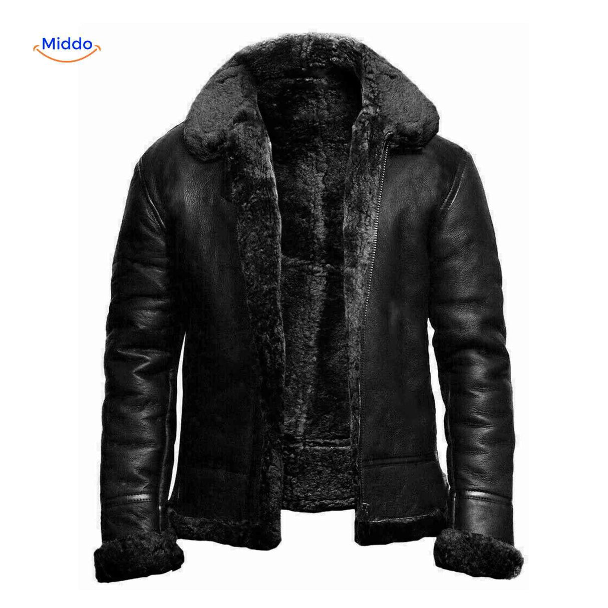 furvexo Jacke Winterjacke mit gefütterter Innenseite und Reißverschluss