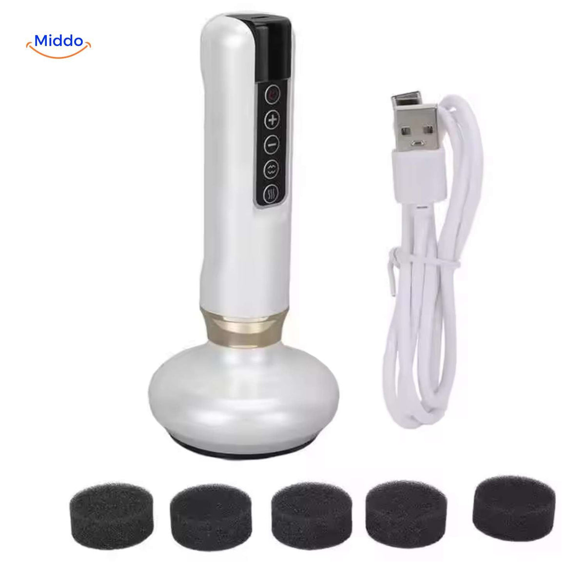Guashamax Massager Weiß USB aufladbares Massagegerät