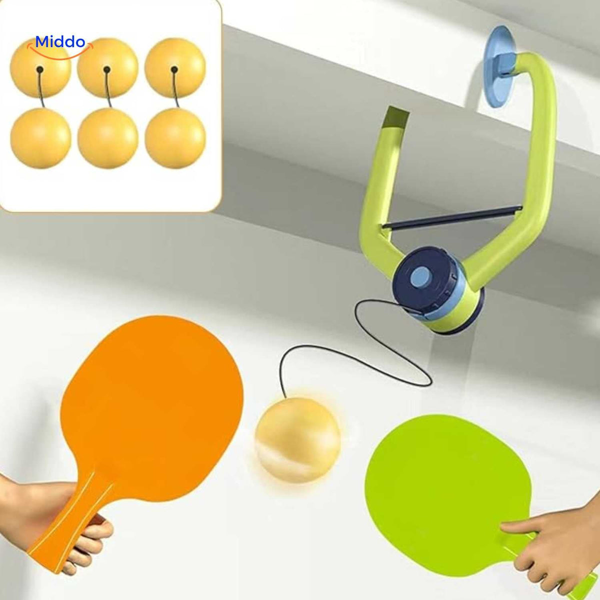 Hangingbounce Trainer in Bewegung für schnelle Reaktionen und Spaß www.middo.de