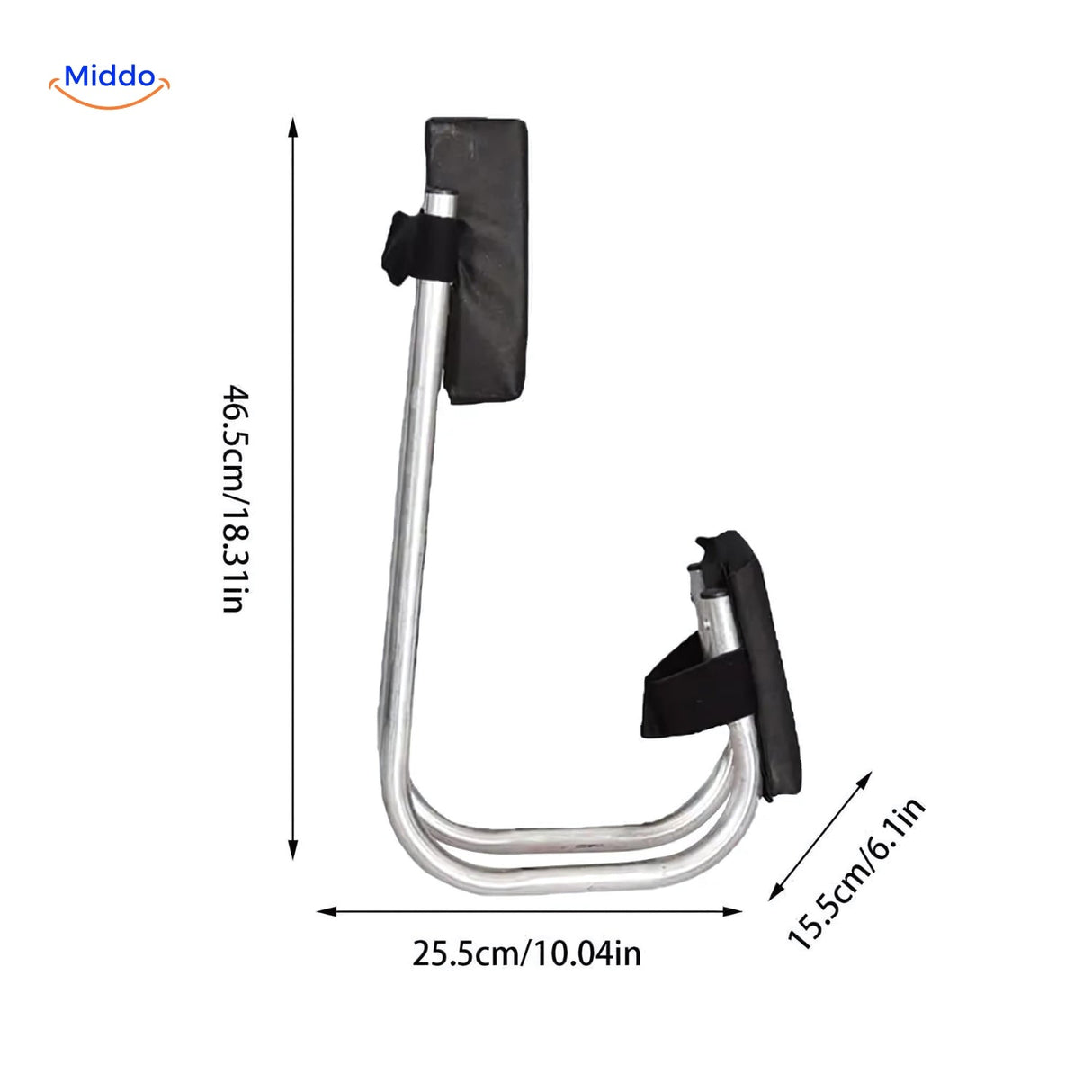 Kneecomfort™ Tragbarer Gartenkniekratzer und Knieschoner Schwarz