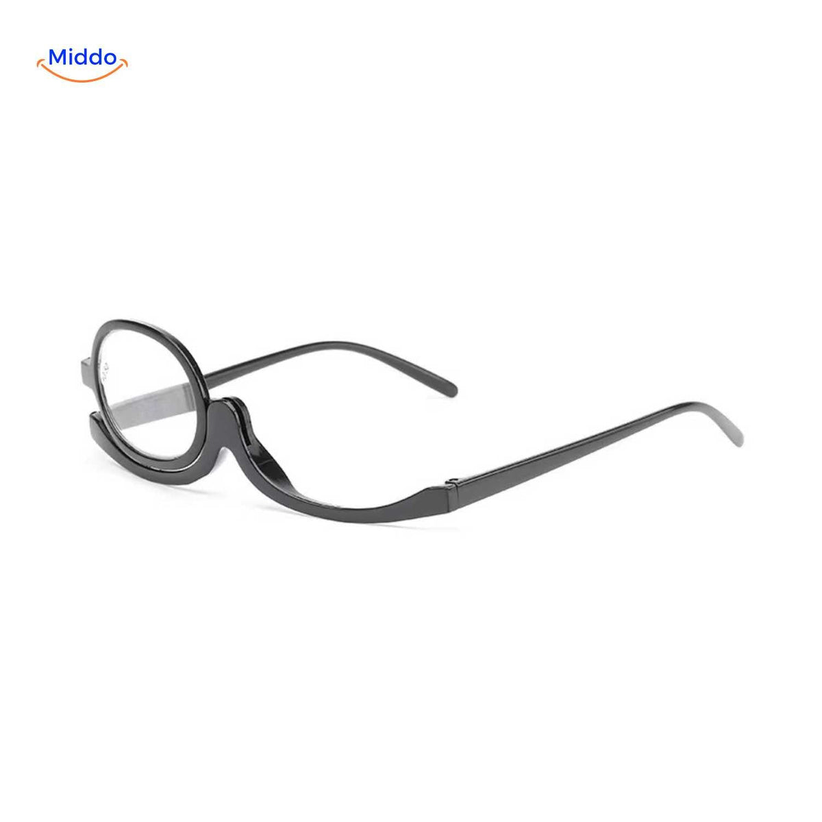 loopex brille glänzende schwarze Make-up Brille für die Augen www.middo.de