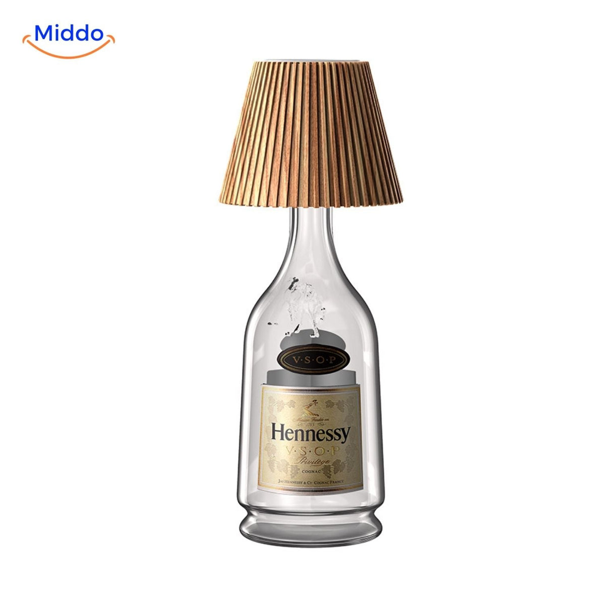 lumavino lampe mit holzkopf tischlampe für getränkeflaschen