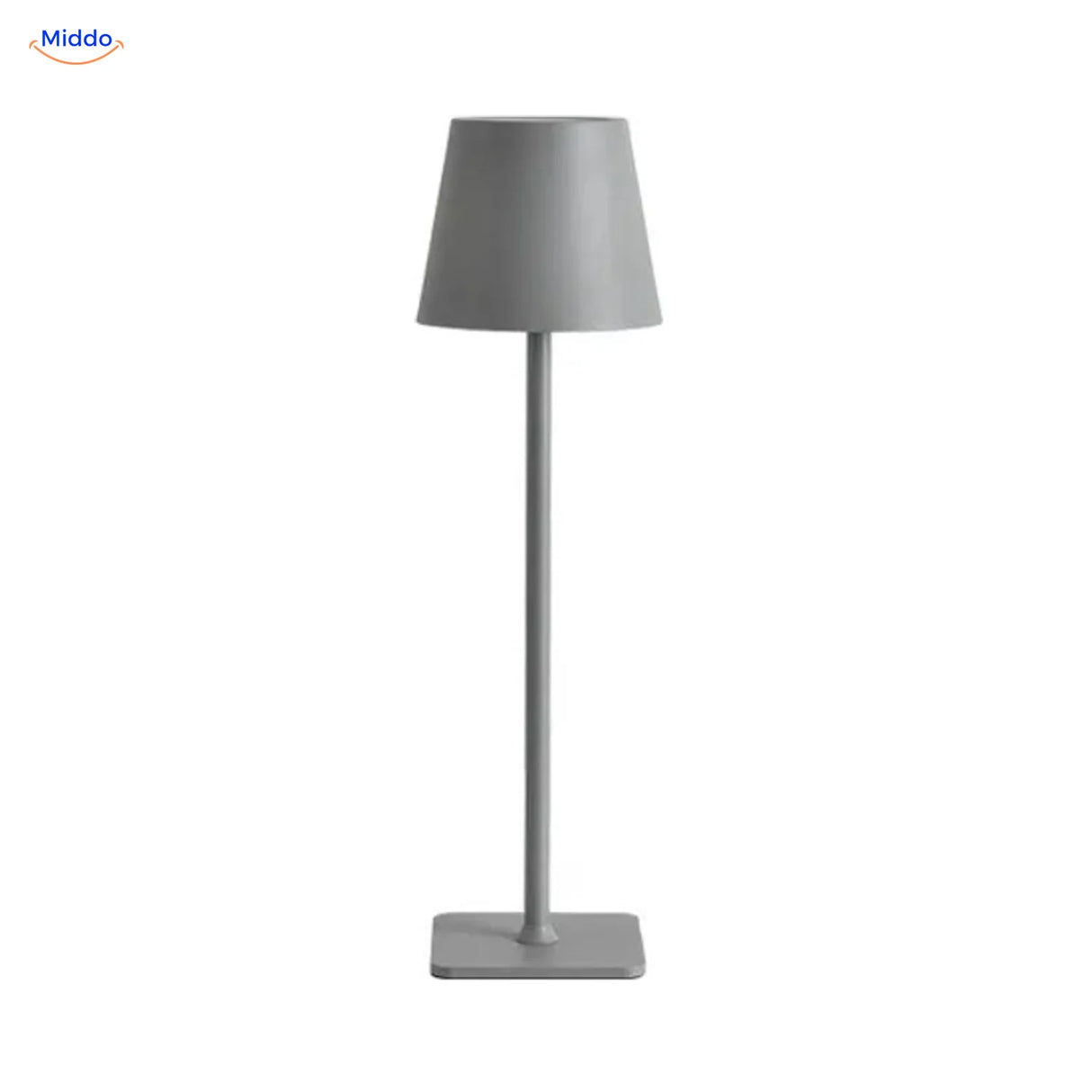 Lumiset Akku-Tischlampe in Grau, dimmbar über die Sensortaste