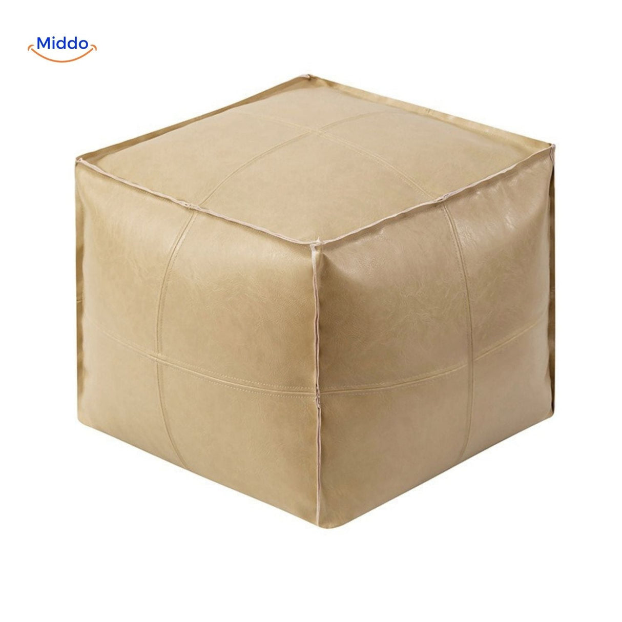 LuxuraSoft Leder Tatami Pouf Kissen – Ansicht 7