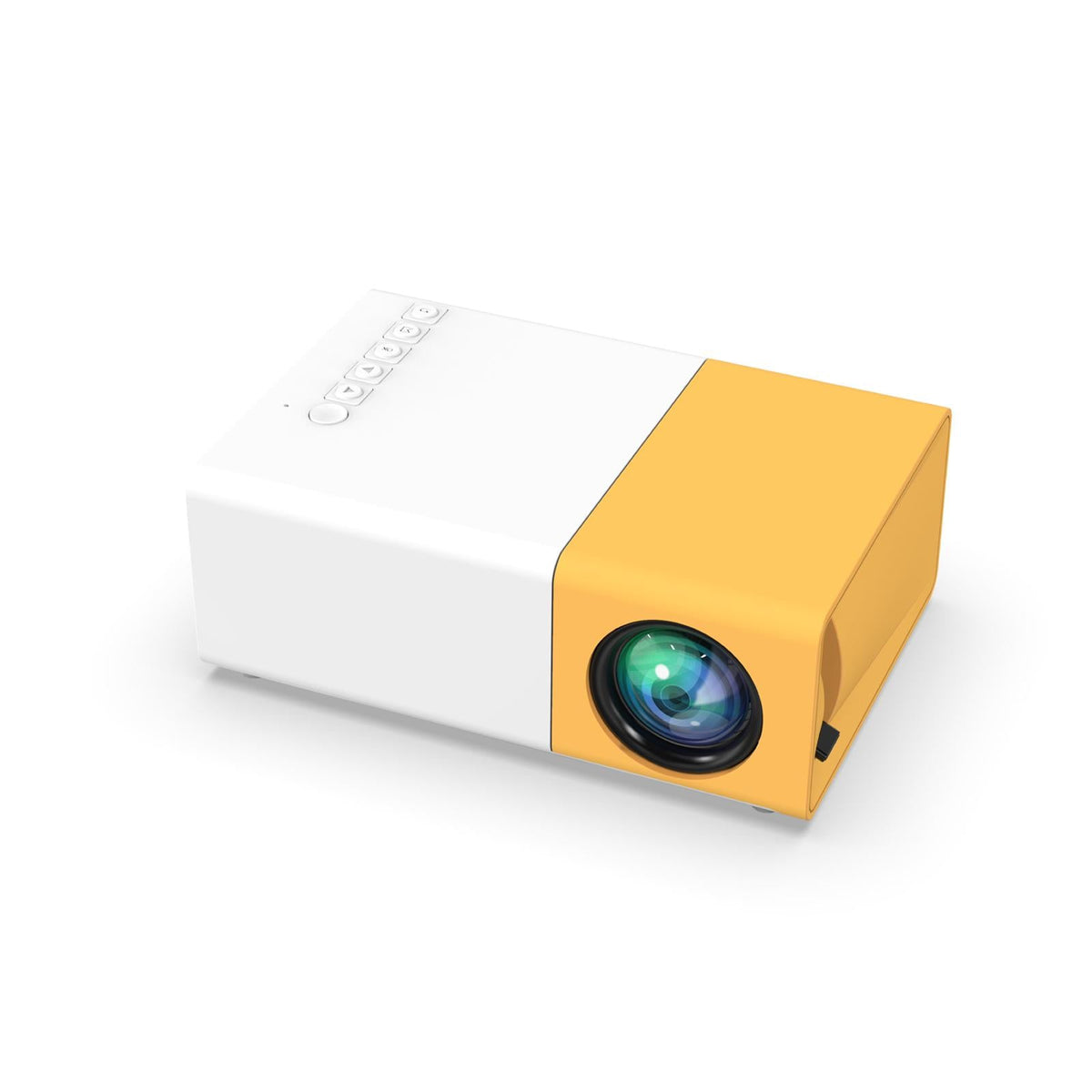 Schrägansicht von vorne des kompakten MiniBeam HD Projektors