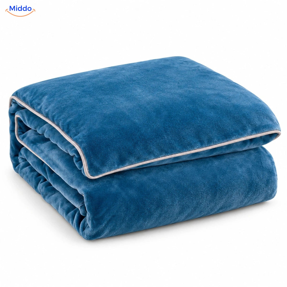 Plüsch-Bettbezug in Hellblau