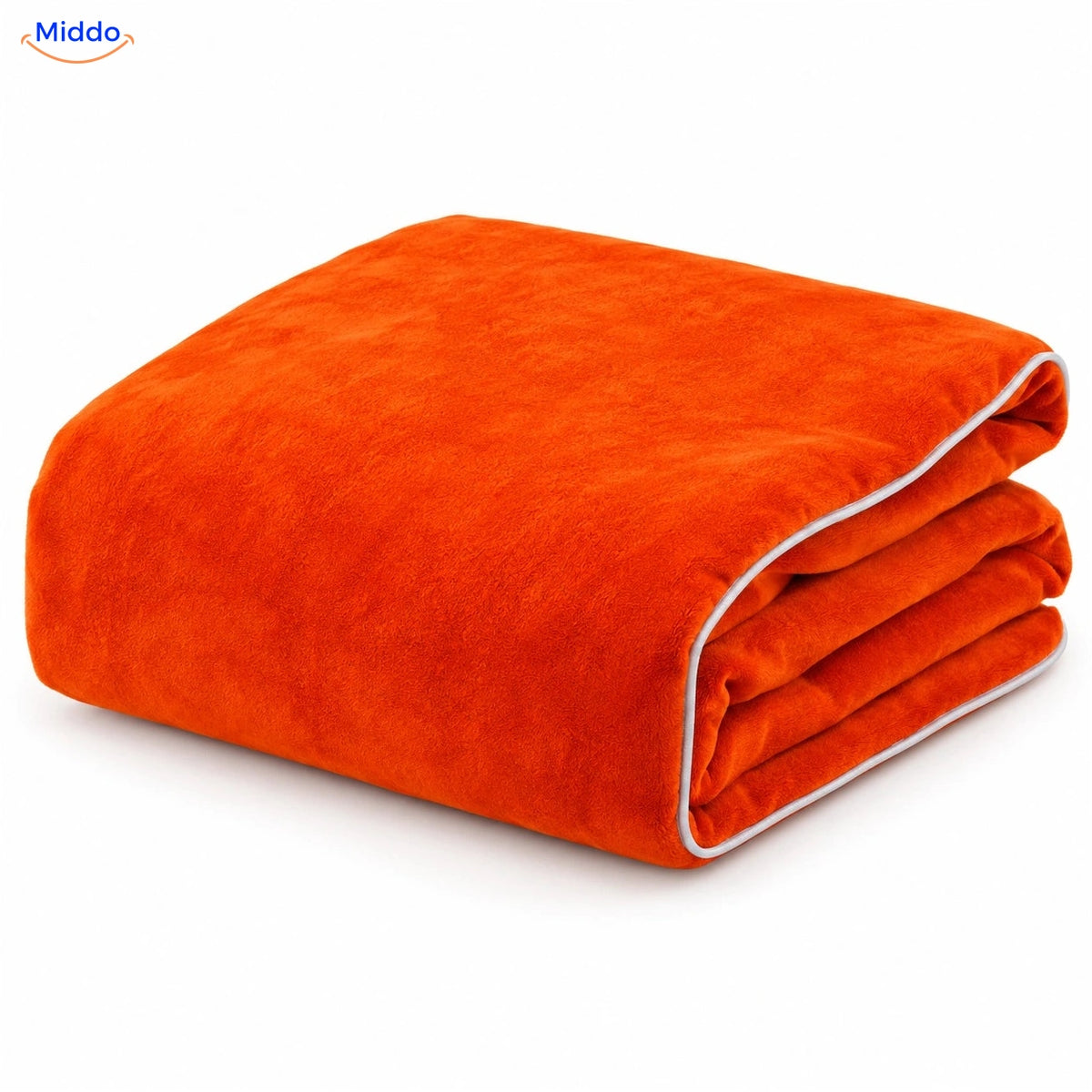 Plüsch-Bettbezug in Orange