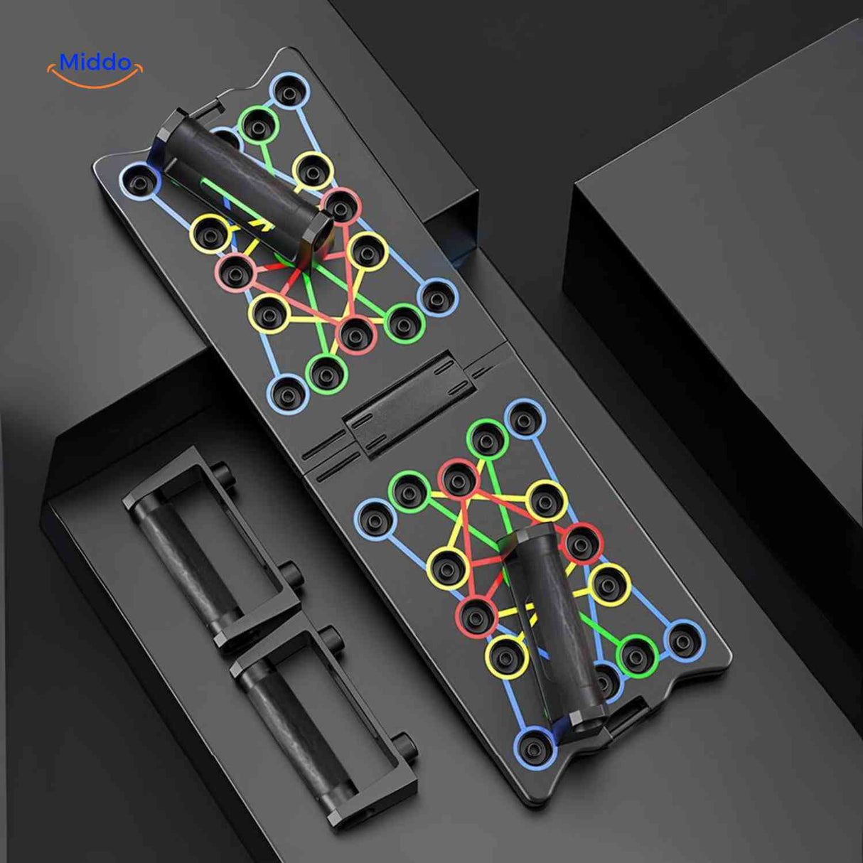 Powerfit Liegestütz-Board – Multifunktionales Trainingsgerät in Schwarz