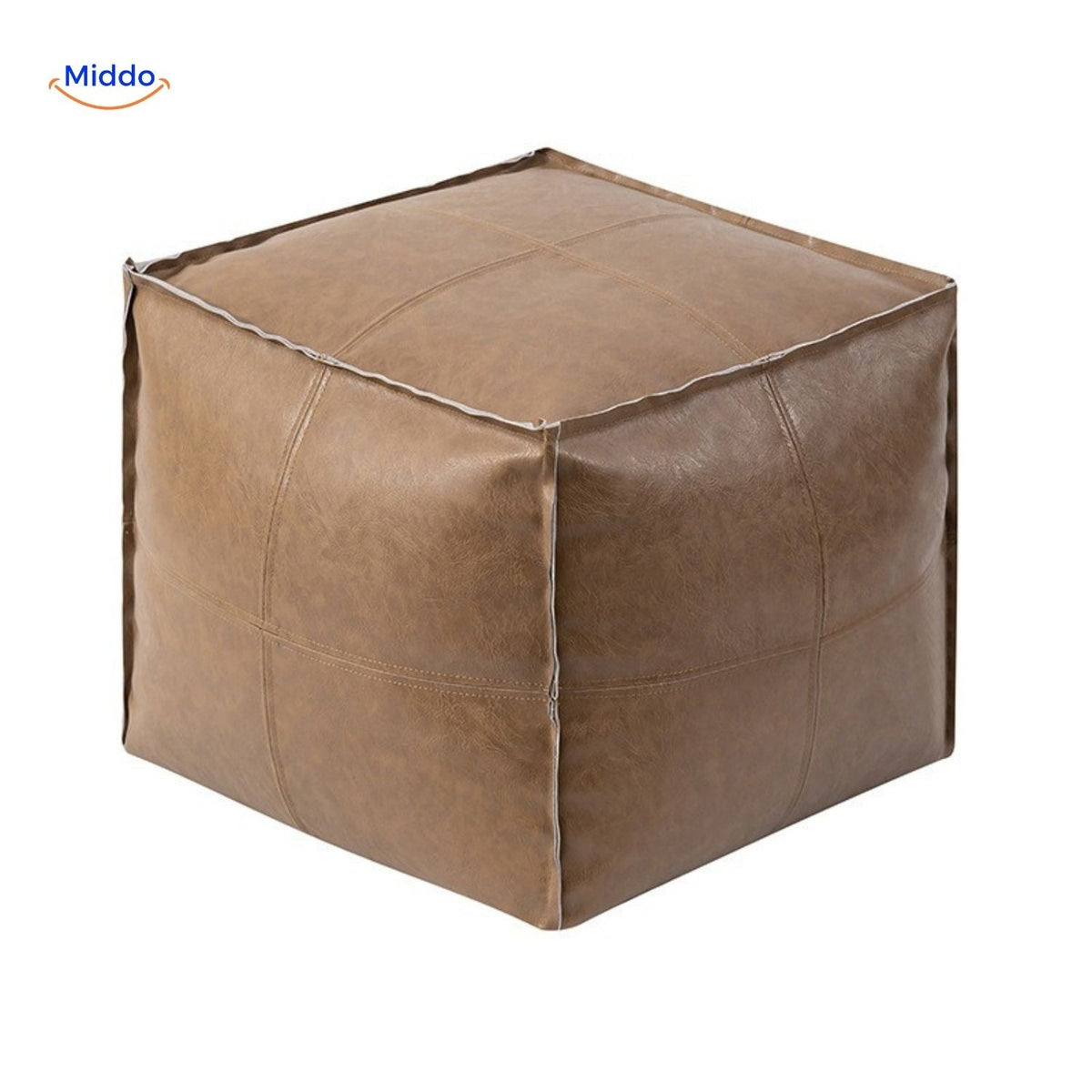 LuxuraSoft Leder Tatami Pouf Kissen – Ansicht 9