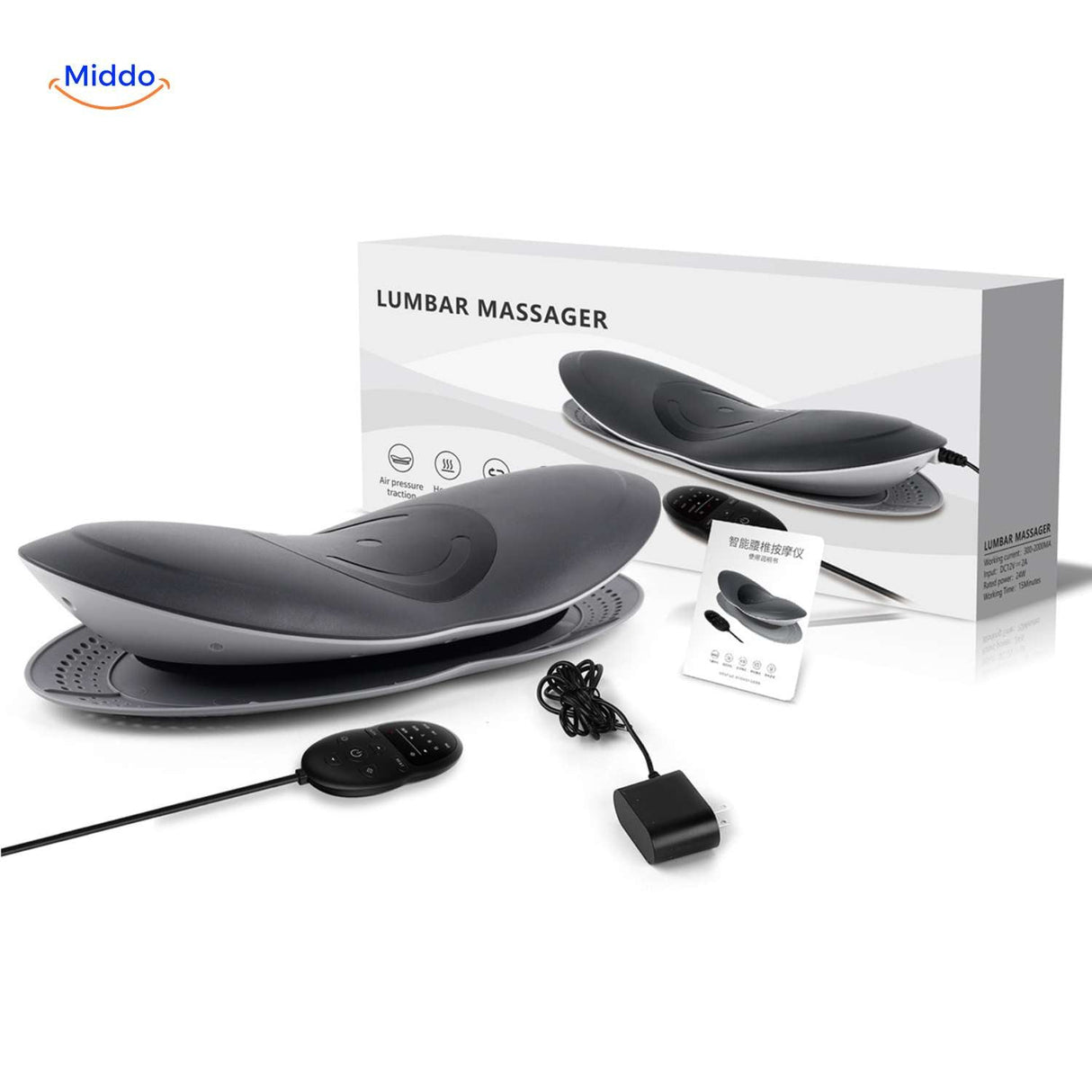 relaxacore Massager komplett mit Fernbedienung und Verpackung