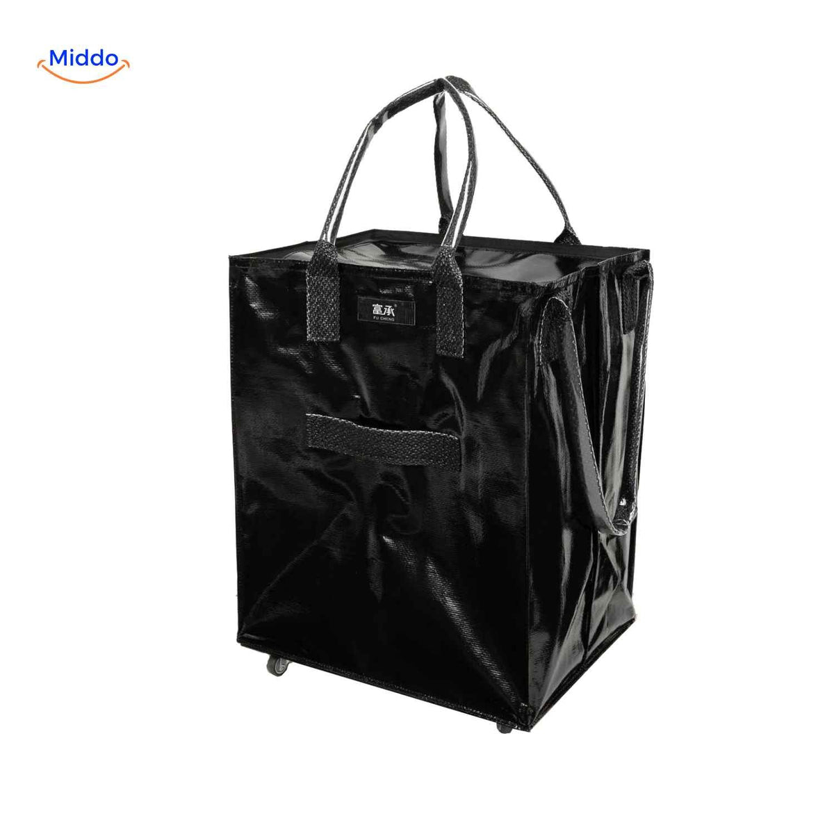 rollexa Trolley Tasche Schwarz mit Rollen Wasserdicht Faltbar