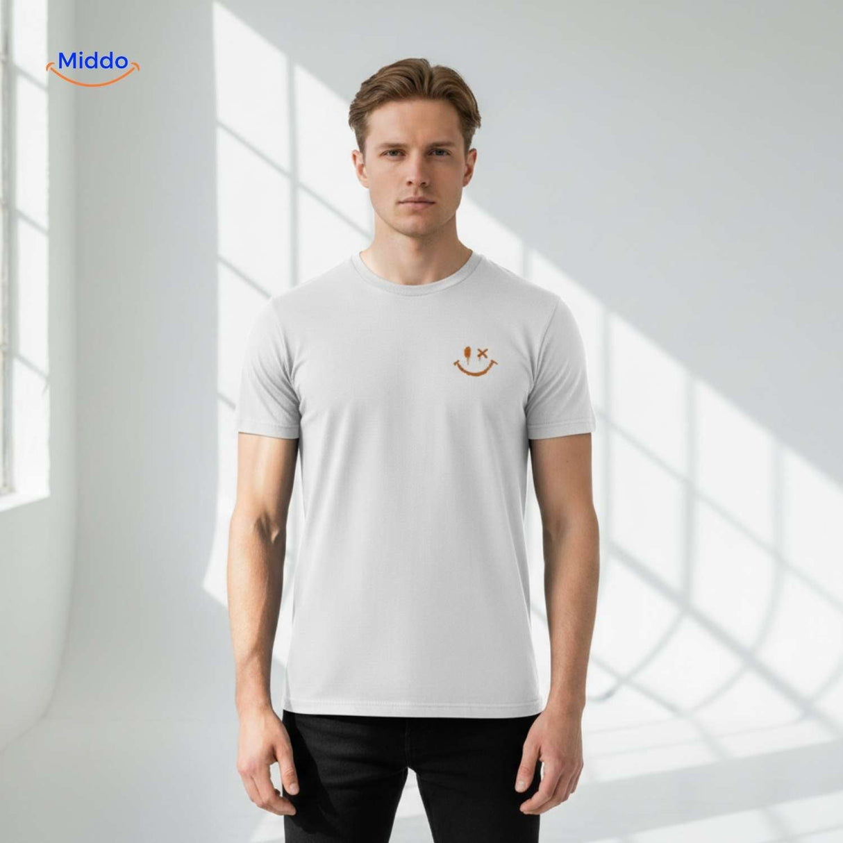 Smileywave T-Shirt mit minimalistischem Design und Logo - www.middo.de