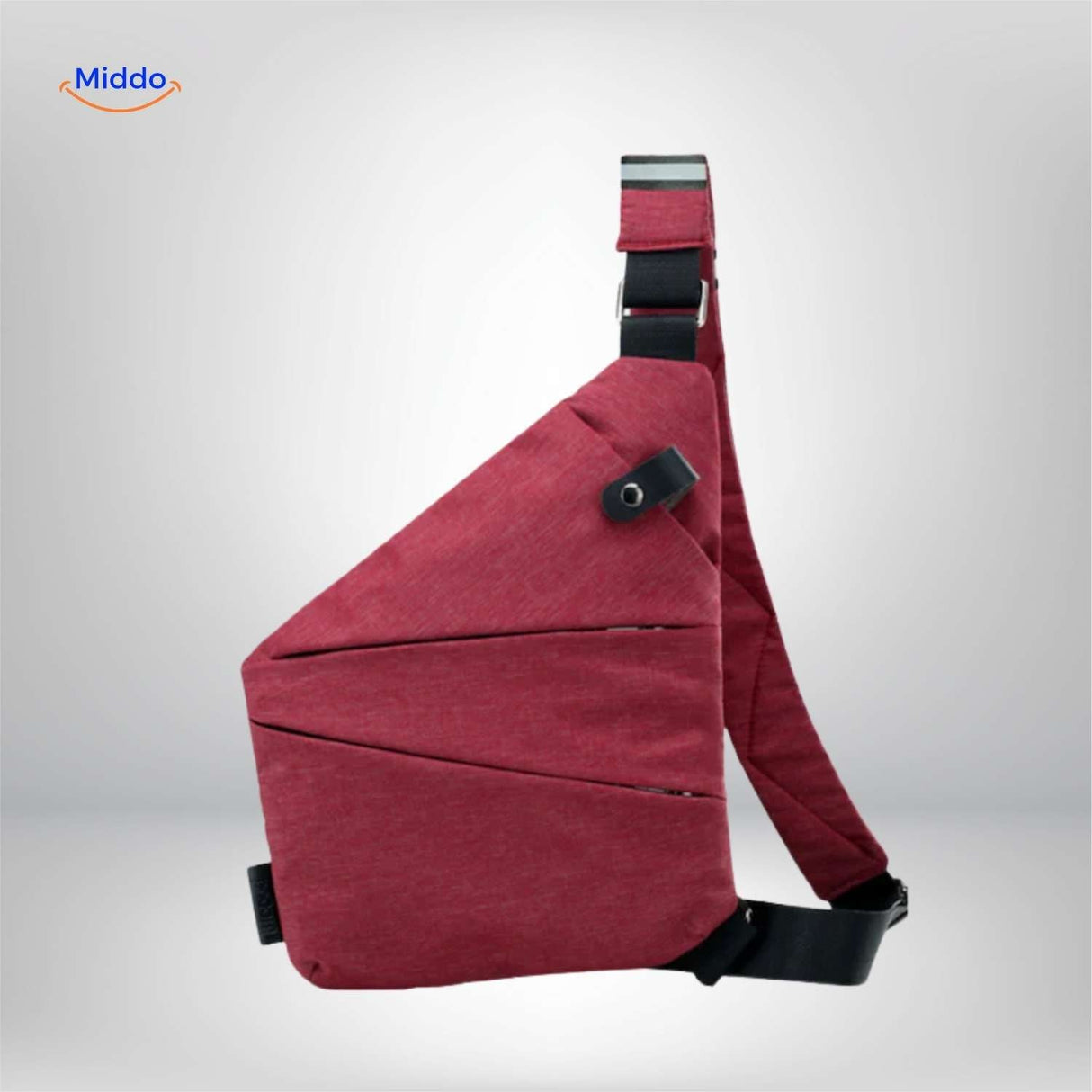Stratos Umhängetasche rot, verstellbare und leichte Slingtasche – www.middo.de