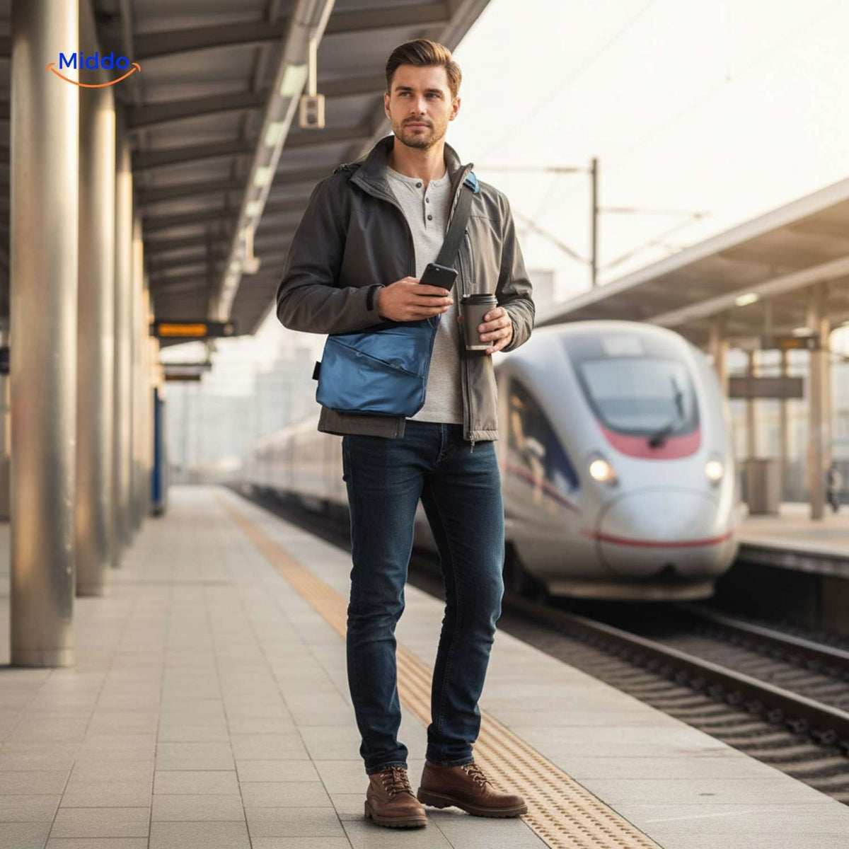 Stratos Umhängetasche Unisex Slingbag Blau für Reisende – jetzt auf www.middo.de entdecken!