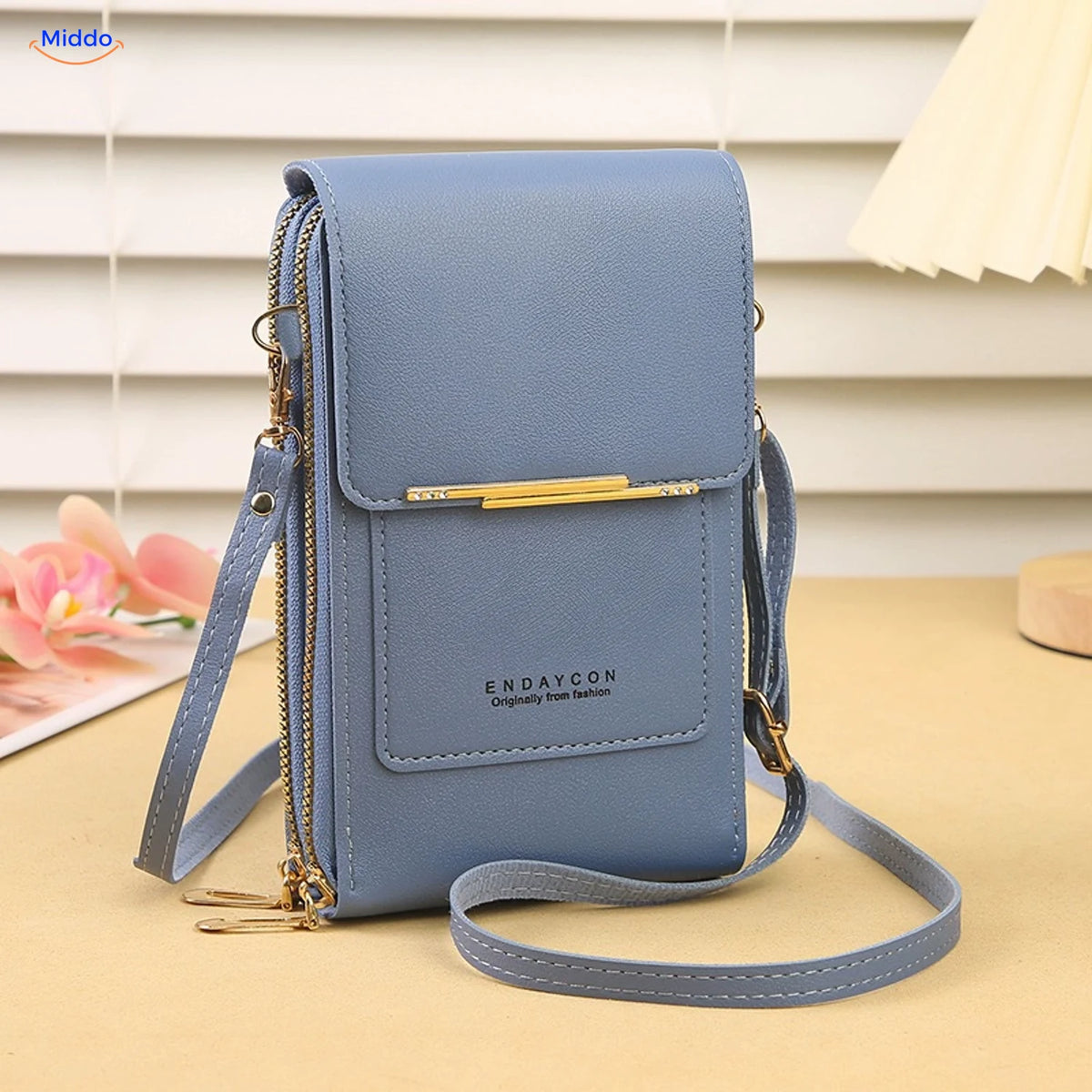TouchScreenGo Crossbody-Handytasche, Blau