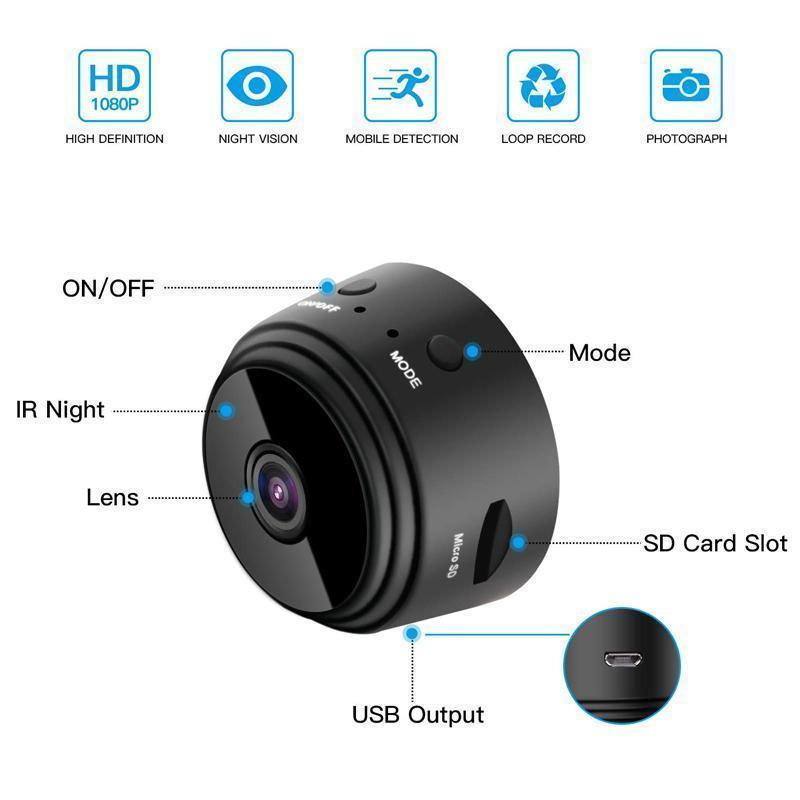 1080p WiFi Mini Kamera - Schütze dein Zuhause Immer und Überall