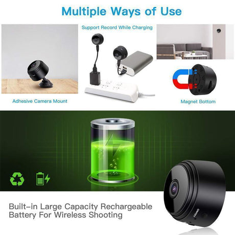1080p WiFi Mini Kamera - Schütze dein Zuhause Immer und Überall – Ansicht 3