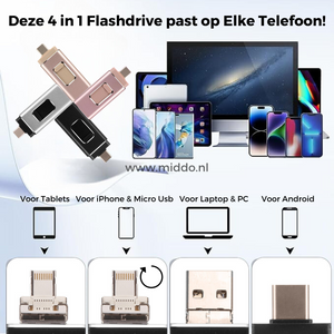 Dieser 4-in-1-Flashdrive passt auf jedes Telefon