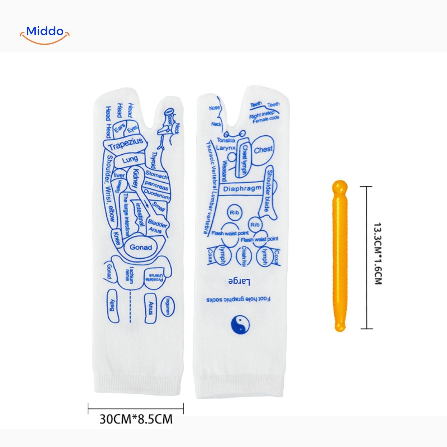 Acupoint Socken Akupressur-Massage für Gesundheit www.middo.de