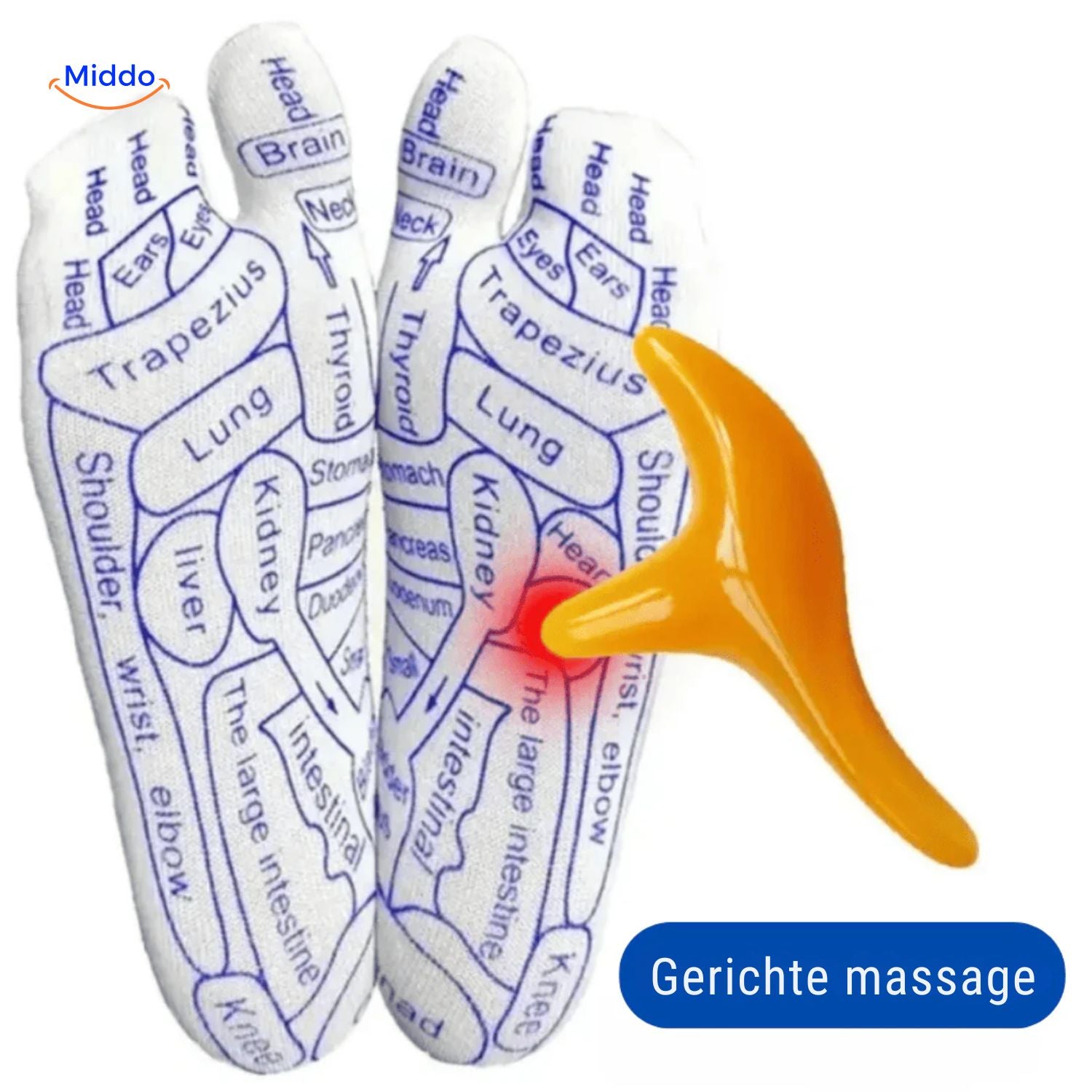 Acupoint-Socken gezielte Massagetherapie www.middo.nl