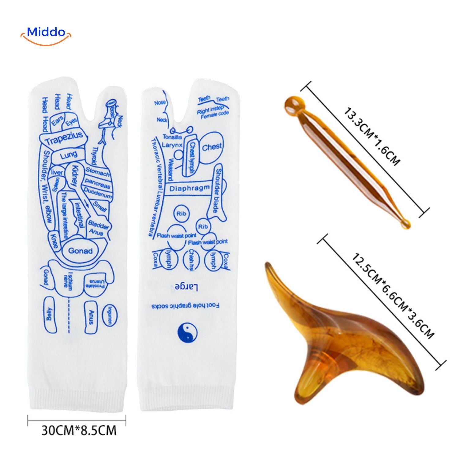 Acupoint Socken Gesundheits Therapie Größen Massage www.middo.de