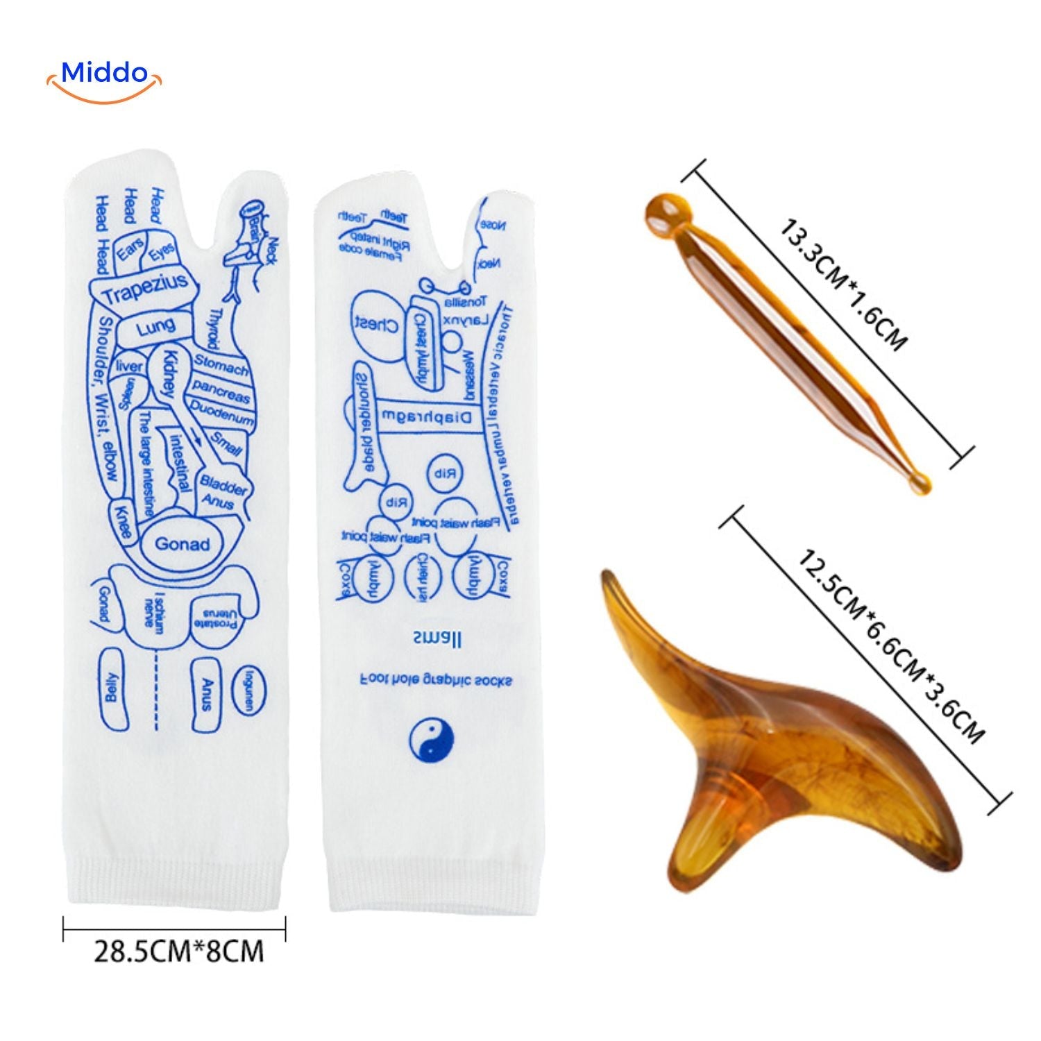 Acupunktur-Socken mit Massagetools für Gesundheit www.middo.de