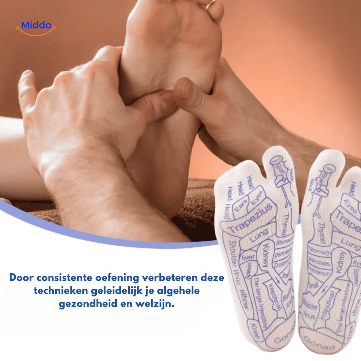 Acupoint Socken Fußunterstützung mit Akupressur www.middo.de