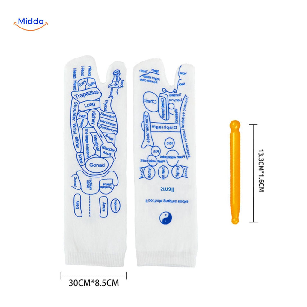 Acupoint Socken für Fußtherapie Größen www.middo.de