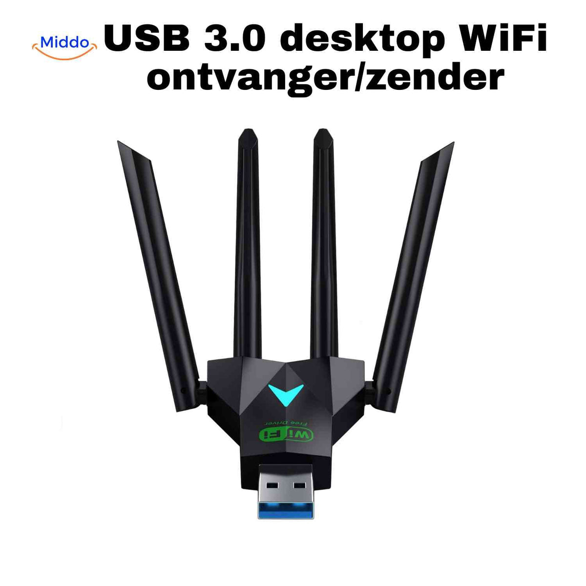 AeroLink WLAN-Adapter für Desktop-Computer – kabelloses WLAN | www.middo.de