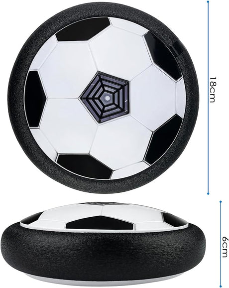 Airplay Fußball mit den Maßen von einem Durchmesser von achtzehn Zentimetern und einer Höhe von sechs Zentimetern