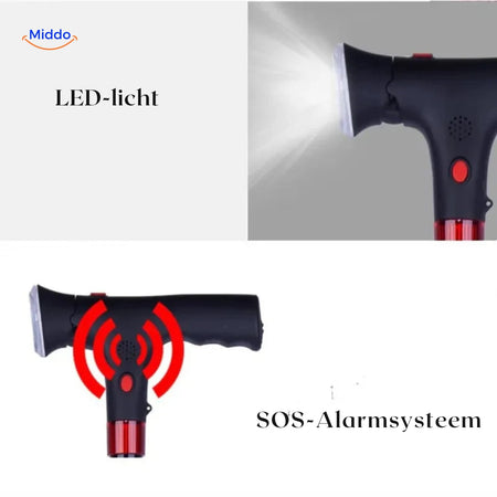 AluCare Stick drehbare Basis für alle Gelände www.middo.nl