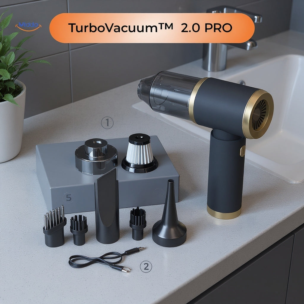 TurboVacuum 2.0 Pro – Ultimativer Arbeitsplatzreiniger für einen makellosen Schreibtisch – Ansicht 2