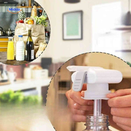 Aquapress Wasserpumpe universeller Flaschenspender für Säfte, Milch, Wasser