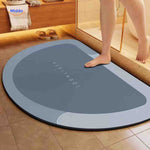 Aquastep Badmat Halbrund Blau-Grau – Badezimmeraccessoire von www.middo.de