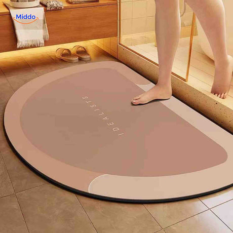Aquastep Badematte halbrund in Braun