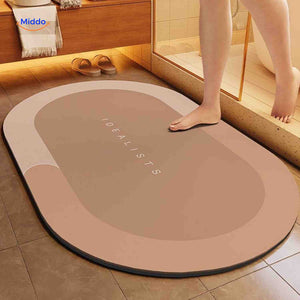 Aquastep Badematte oval in Braun